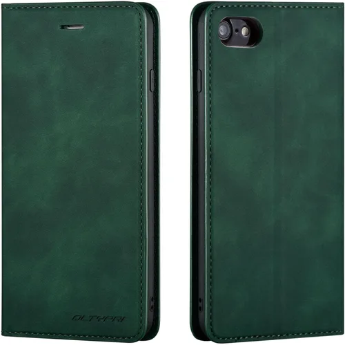 Vista 30 de QLTYPRI Funda para iPhone 6 Plus/6S Plus, cubierta de piel PU con tarjetero, funda tipo billetera con solapa magnética y a prueba de golpes - Vino