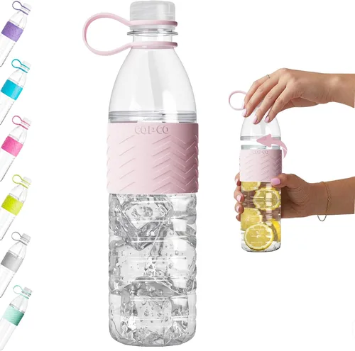 Vista 12 de Copco Hydra - Botella de agua de Tritan de 20 onzas con tapa resistente a derrames y funda antideslizante, sin BPA, apta para lavavajillas, cabe