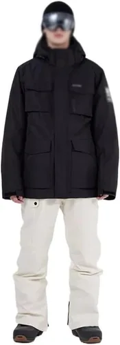 Vista 4 de LEPSJGC - Traje de esquí para hombre, para deportes al aire libre, chaqueta de snowboard y pantalones de nieve (color negro, talla L)