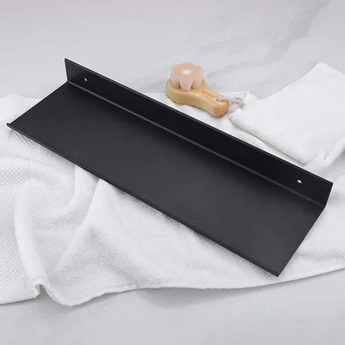 Vista 8 de Estante flotante, estante de pared de metal negro para sala de estar, baño, cocina, dormitorio, estantes de exhibición de 12 pulgadas