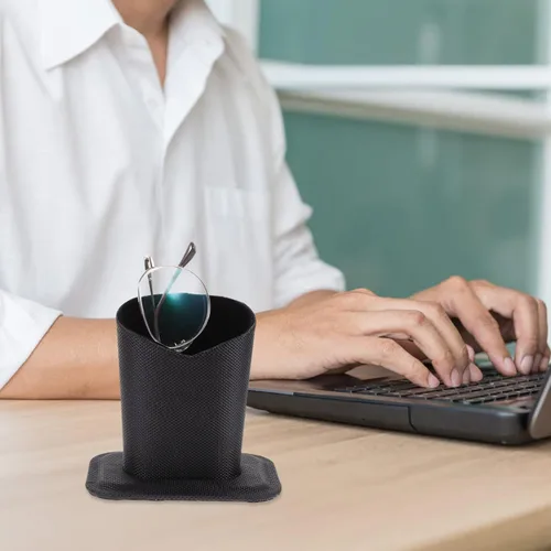 Vista 7 de Ciieeo 2 unids soporte de gafas de cuero soporte de gafas caso para escritorio, mesita de noche