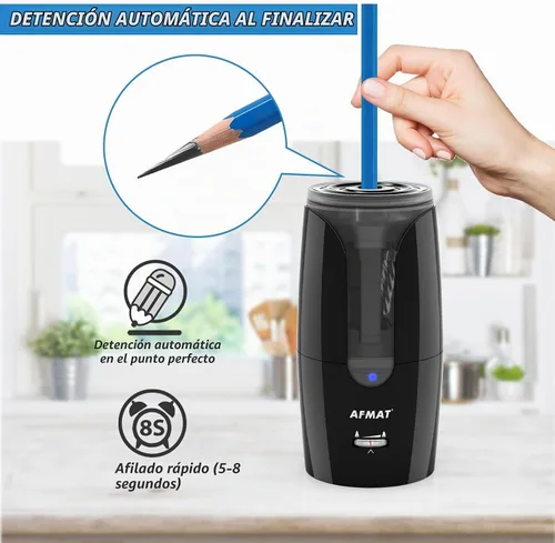 Vista 5 de AFMAT - Sacapuntas recargable de punta larga para artista, afilado rápido y parada automática, 8-17 mm de punta larga, sacapuntas eléctrico
