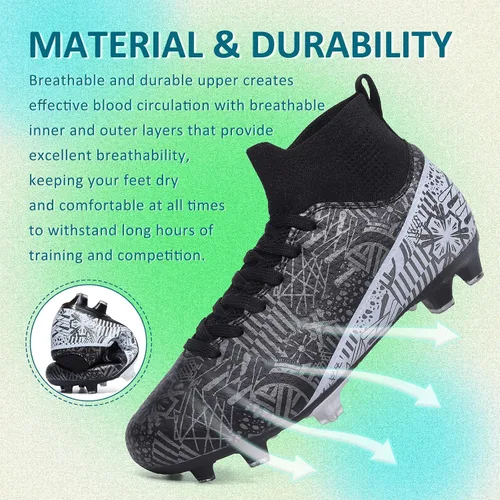 Vista 2 de CBUSTER Soccer Cleats Mens Women Indoor Outdoor Soccer Shoes for Big Boy AGFG