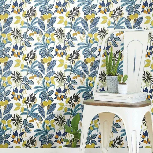 Vista 13 de RoomMates RMK11578RL Papel tapiz autoadhesivo Funky Jungle gris y amarillo