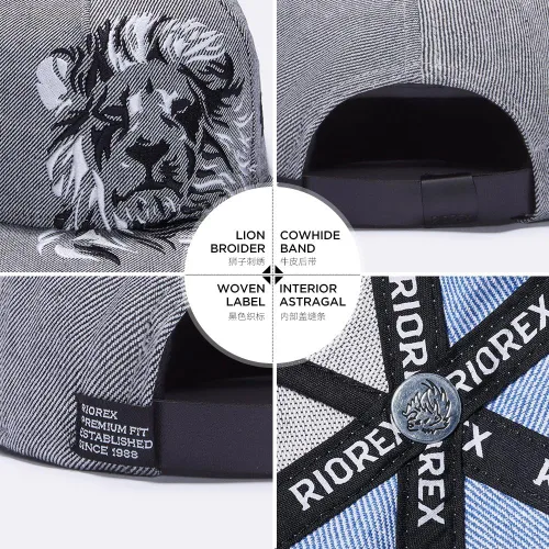 Vista 4 de Gorras de béisbol planas 3D Bordado Hip hop Cap Ajustable Strapback Mens gorras Cool 1707B005 (negro), Negro