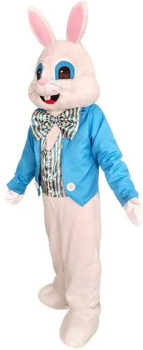 Vista 3 de MatGui Easter Party Rabbit Costume Bunny Mascot Costume Adult Size Fancy Dress