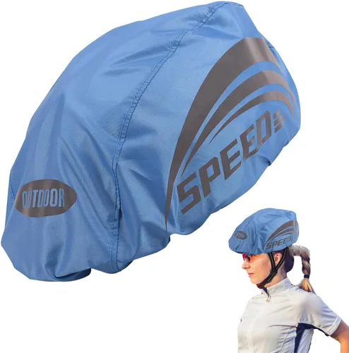 Vista 8 de Yimin Funda para cascos de bicicleta, impermeable, de alta visibilidad, reflectante, a prueba de polvo, transpirable, para bicicleta de montaña