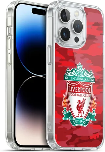 Vista 204 de Head Case Designs Funda de gel con licencia oficial del Liverpool Football Club Away Colourways Crest Camou [protección de grado militar] compatible
