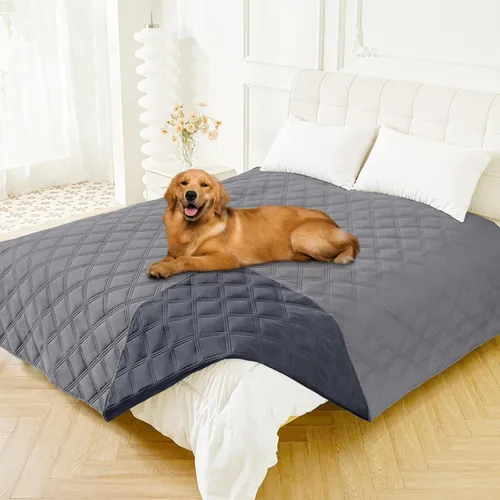 Vista 51 de Smiry Funda impermeable para cama de perro, manta reversible para mascotas para sofá Manta suave lavable para perro, funda a prueba de fugas