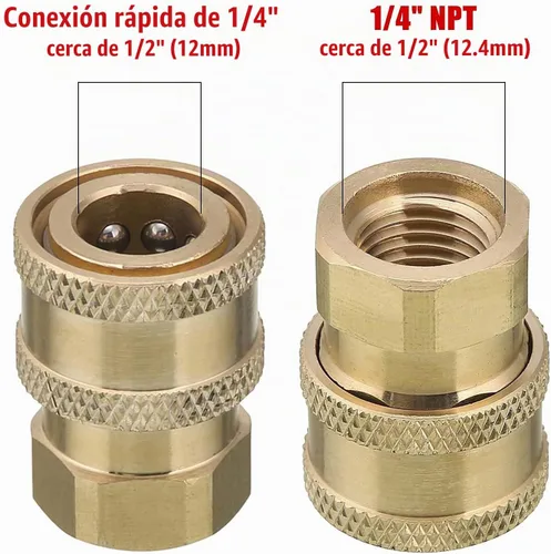 Vista 3 de Acoplador diario de la lavadora a presión de la herramienta, conexión rápida de 1/4" a 1/4" NPT hembra