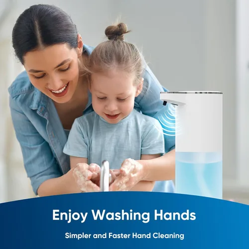 Vista 8 de Dispensador Automático de Jabón Líquido Sin Contacto – 400ml Dispensador de Jabón Líquido para Manos para Baño y Cocina, Montaje en Pared