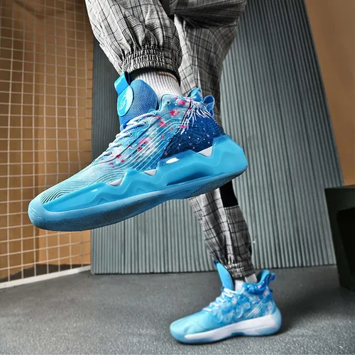 Vista 2 de ADCAB Zapatos de baloncesto fluorescentes para hombre, zapatos para mujer, ligeros, transpirables, al aire libre, antideslizantes, deportivos