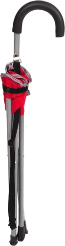 Vista 3 de Mac Sports - Silla plegable de bastón para mujeres y hombres, estilo taburete, bastón plegable, bastón con asiento, base cuádruple, plegable