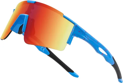 Vista 8 de DUCO Non Polarized Sports Sunglasses UV400 Running Shades DC0032 Impact-resistant Cycling Goggles Non-Slip Baseball Glasses Included Carry Case
