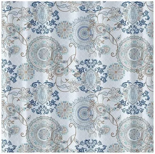 Vista 20 de Mantel cuadrado bohemio, patrón geométrico floral ornamental, ideal para restaurantes, cocinas, bodas, fiestas, etc. Lavable a máquina, 36 x 36 Azul