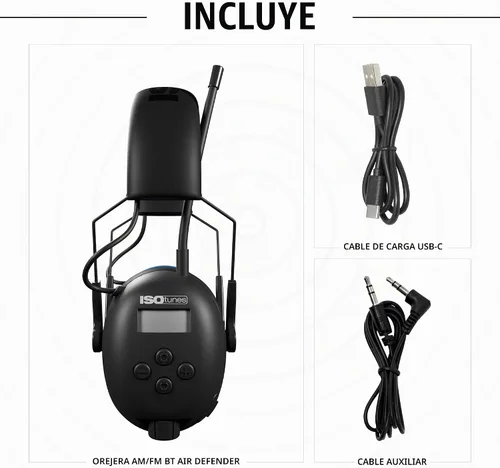 Vista 5 de ISOtunes AIR DEFENDER Earmuffs: Comfortable Wireless unisex adult Hearing Protection Earmuffs with 40 Hour