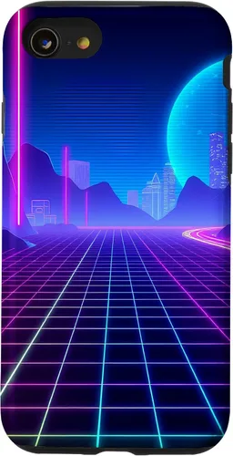 Vista 18 de Vaporwave Aesthetic Synthwave Retrowave 80s 90s Art Case for iPhone 16
