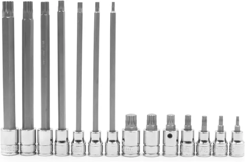 Vista 3 de Genius Tools Juego de llaves de vaso cuadrado triple de 14 piezas 3/8" Dr. BS-314MX