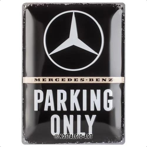 Vista 7 de Nostalgic-Art Cartel de hojalata retro, 7.9 x 11.8 pulgadas, Mercedes-Benz – Solo aparcamiento – Idea de regalo para los fanáticos de Mercedes-Benz