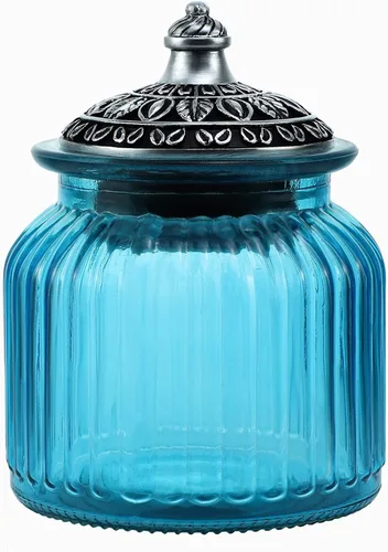Vista 17 de Tarro de cristal vintage para dulces con tapa, tarro de alimentos, frasco de nueces, joyero, para boda, dulces, bufé, almacenamiento de cocina