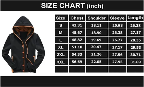 Vista 6 de YuKaiChen - Sudadera con capucha para hombre, con botones, de vellón, chaqueta