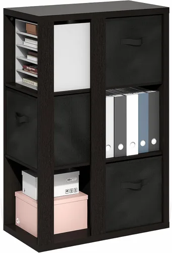 Vista 25 de Furinno Viola Estantería de Libros, Librero de 3 Niveles, Organizador de Almacenamiento en Cubos Estantería con Estante Abierto, con Contenedores