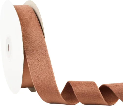 Vista 9 de Cinta de terciopelo de doble cara de 3/8 pulgadas, 10 yardas de cinta de terciopelo para decoración de coronas de Navidad, envoltura de regalos Camel