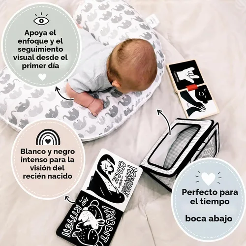 Vista 3 de Quiggly Juguetes de bebé de alto contraste, kit de juego para recién nacido