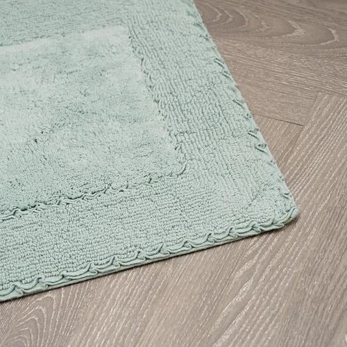 Vista 3 de Laura Ashley Ruffle tapete para baño de algodón de 17 x 24 pulgadas
