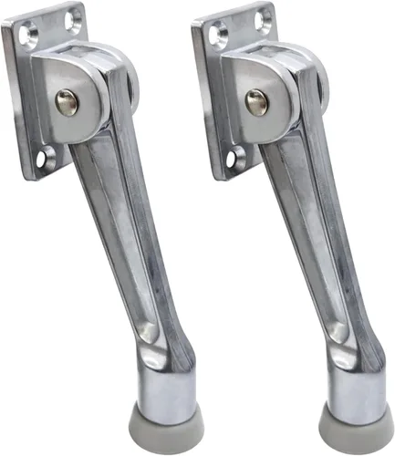 Vista 10 de QCAA Soporte de puerta de Kickdown resistente, 4", Zinc Die Cast, Cobre antiguo, Hecho en Taiwán