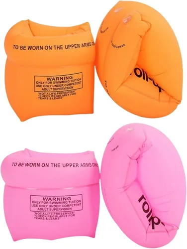 Vista 10 de Paquete de 2 a 4 flotadores de brazo para niños y adultos, flotadores de piscina, anillos de natación inflables, bandas de brazo de PVC, mangas
