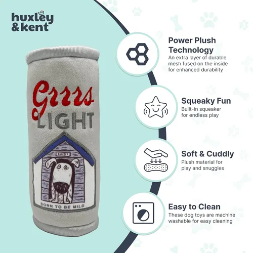Vista 4 de Huxley & Kent Juguete Divertido para Perros con Chirriador – Juguetes de Felpa Power Plush con Chirriador para Perros Pequeños, Medianos y Grandes