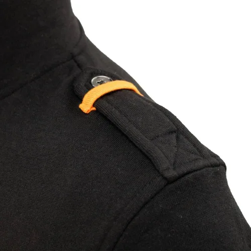 Vista 4 de Ripple Junction Naruto Shippuden Men's Authentic Full Zip Hooded Sweatshirt wChest Pockets Black Orange Officially Licensed