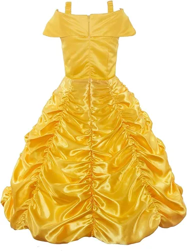 Vista 3 de JerrisApparel Princess Dress Off Shoulder Layered Costume for Little Girl