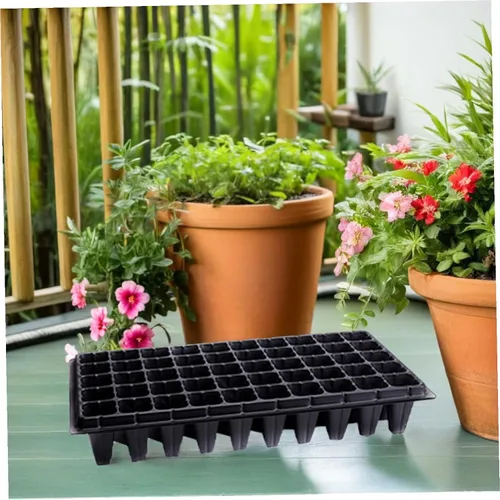 Vista 5 de Yardwe Bandejas de germinación de 10 piezas para plantas de jardín de interior, kit de cultivo de plantas