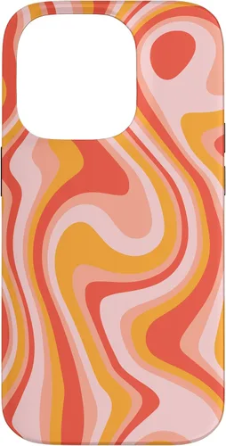 Vista 17 de iPhone 16 Retro Groovy Liquid Swirl Hippie 70's 80's Psychedelic Case
