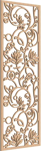 Vista 191 de Caspian Paneles de pared de madera con calado decorativo perforado, 9 3/8 pulgadas de ancho x 24 3/8 pulgadas de alto x 1/4 de alto, cereza