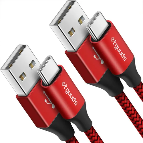 Vista 10 de Etguuds Cable USB a USB C de 3 pies, paquete de 2 unidades, cable de carga rápida de USB A a tipo C, compatible con Samsung Galaxy A17 A16 A15 A26