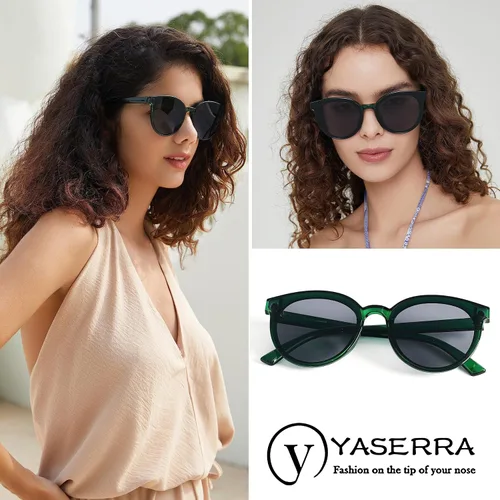 Vista 2 de Lentes de sol redondos de moda para mujeres y hombres, tonos retro de gran tamaño, bloqueo UV