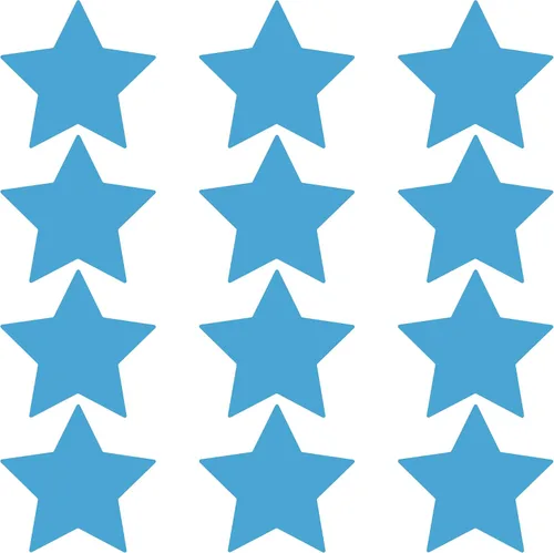 Vista 60 de LiteMark Calcomanías de vinilo mate extraíbles con diseño de estrella Blanco