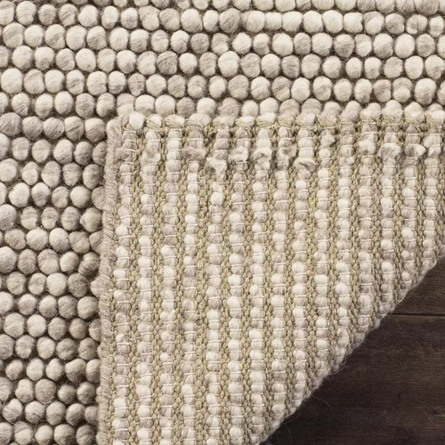 Vista 4 de SAFAVIEH Natura Collection - Alfombra decorativa, 2 x 3 pies, color beige, mezcla de lana hecha a mano, diseño texturizado, ideal para pasillo