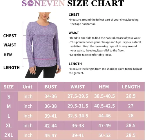 Vista 6 de Soneven Camisas de entrenamiento de manga larga de forro polar térmico para mujer, cuello redondo, ajuste holgado