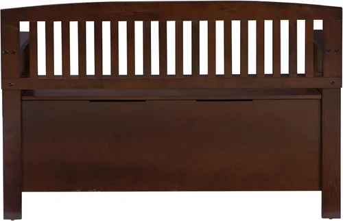 Vista 8 de Linon Home Dcor Linon Home Decor Cynthia - Banco de almacenamiento, 50 pulgadas de ancho x 17.25 pulgadas de profundidad x 32 pulgadas de alto, nogal