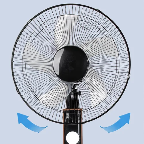 Vista 3 de Ventilador vertical solar de 16 pulgadas, ventilador de piso vertical silencioso con control remoto, adecuado para el hogar, oficina, pesca Blanco