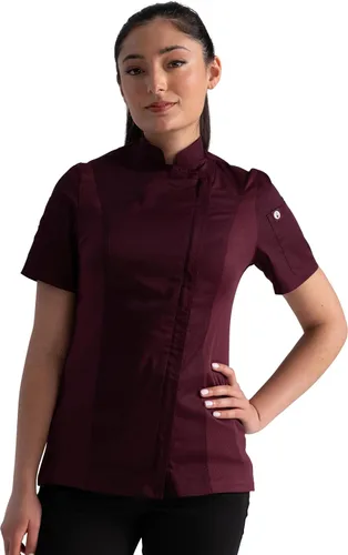 Vista 19 de Chef Works Springfield - Abrigo de chef para mujer Negro