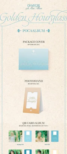 Vista 6 de OH MY GIRL Reloj de arena dorado 9º contenido del mini álbum+POB+Tarjeta fotográfica+seguimiento sellado (conjunto completo