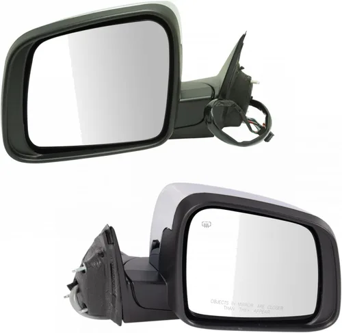 Vista 213 de TRQ Conjunto de 2 piezas de espejo lateral para conductor y pasajero, ajuste eléctrico, sin calefacción, sin memoria, color negro, compatible
