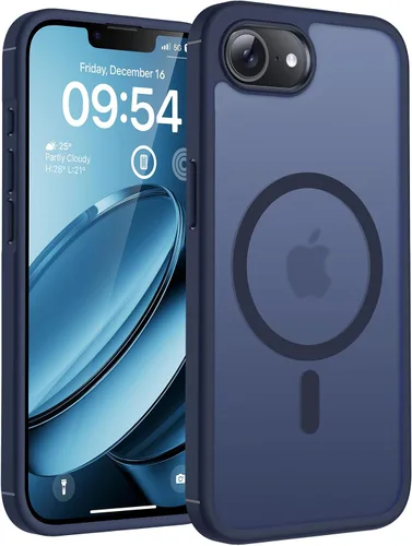 Vista 25 de TOCOL Funda para iPhone 17e, compatible con Magsafe, protección militar contra caídas, delgada, translúcida, mate, a prueba de golpes, para iPhone