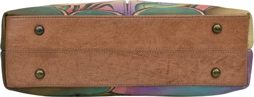 Vista 6 de Anna by Anuschka Crossbody grande, hibisco antiguo, Hibisco antiguo
