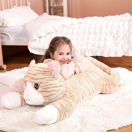 Vista 4 de IKASA Animal de Peluche de Gato Grande Juguete de Peluche, Gatito Gigante Lindo Juguetes Suaves Jumbo, Peluche Enorme de Gran Tamaño Peluche